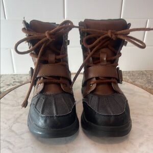 Polo Ralph Lauren Kids Brown and Black Boots